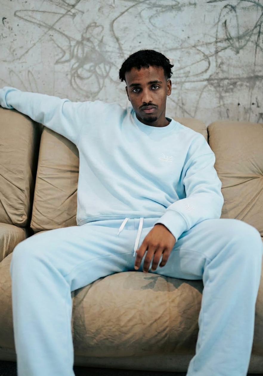Sky Blue Baggy Joggers