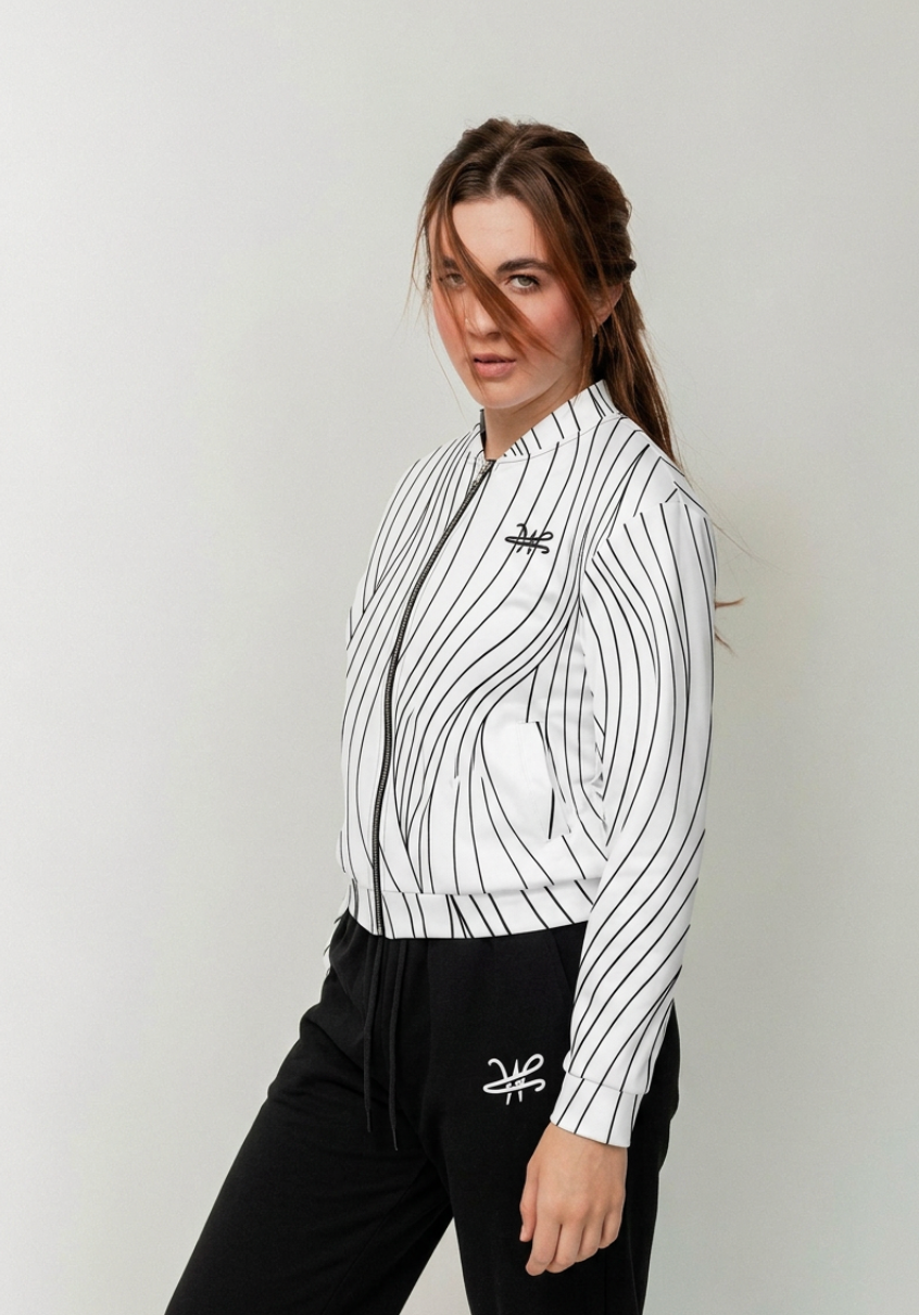 Monochrome Bomber Jacket