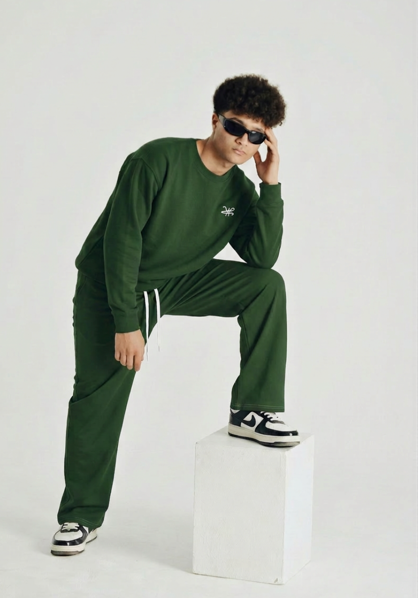Forest Green Baggy Joggers